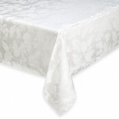 BB&B Autumn Harvest Creamy Ivory Damask Fabric Tablecloth Table Cloth 60x104 Ob