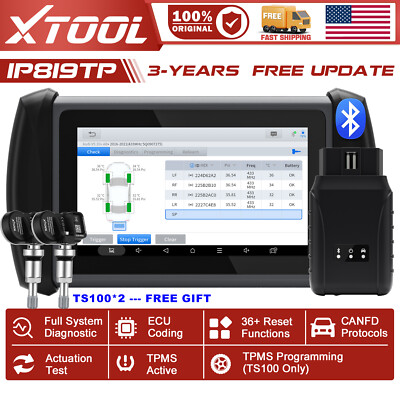 XTOOL IP819TP All System Bidirectional Scanner TPMS Programming K!ey Coding Tool