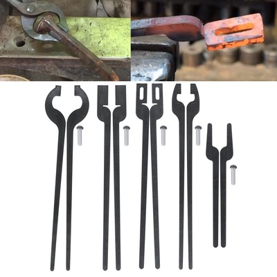 DIY Rapid Tongs Bundle Kit Five Types For Blacksmith Tongs with Rivet
