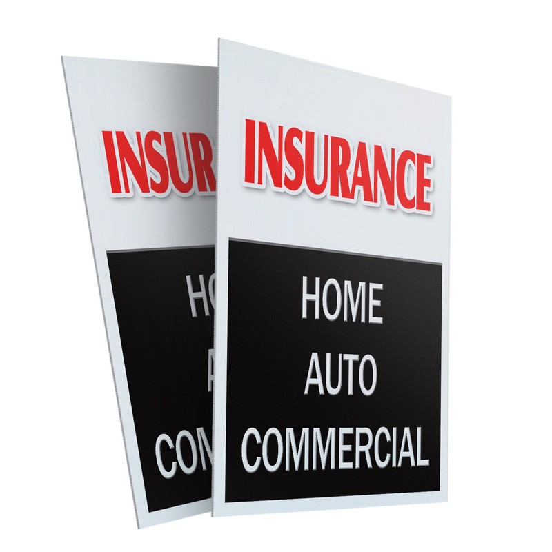 Insurance Home Auto Commercial 24" x 36" 2 Pack Of