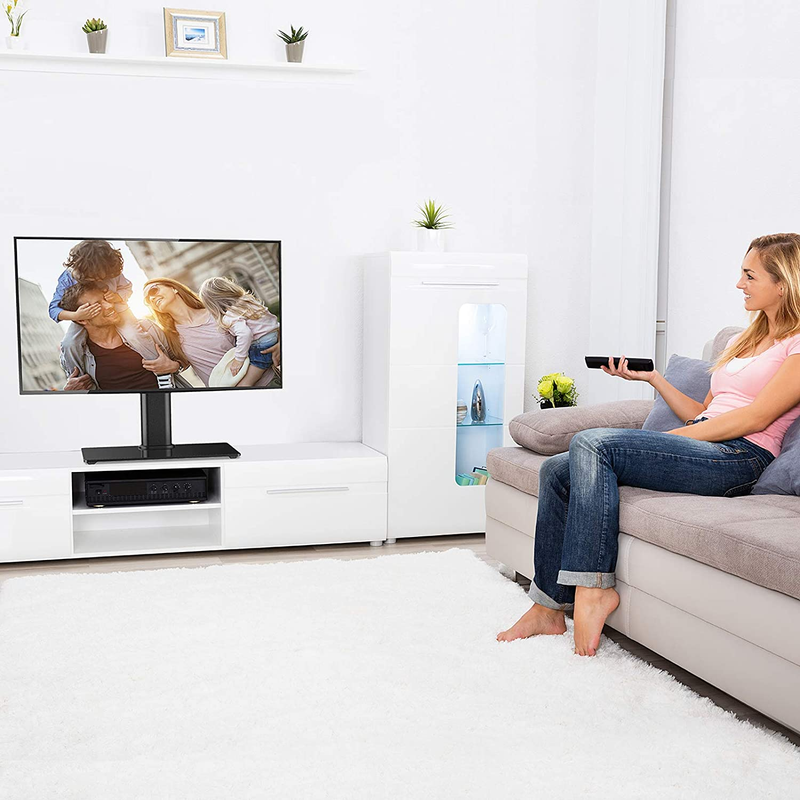 PERLESMITH Swivel Universal TV Stand / Base - Table Top TV Stand for 19-39 Inch