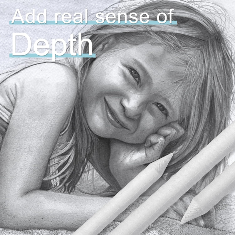 20 Pc Blending Stumps & Tortillions for Drawing, Art Blenders for Shading & Sket