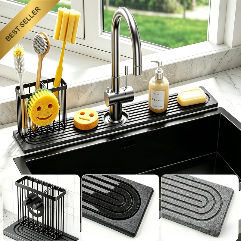 Stone Faucet Mat for Kitchen Sink, 60X10Cm, Diatomaceous Earth Sink Mat,Kitchen 