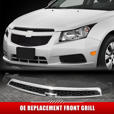 [Ячеистая сетка] Для 11-14 моделей Chevy Cruze в стиле OE Хромированная передняя верхняя решетка радиатора