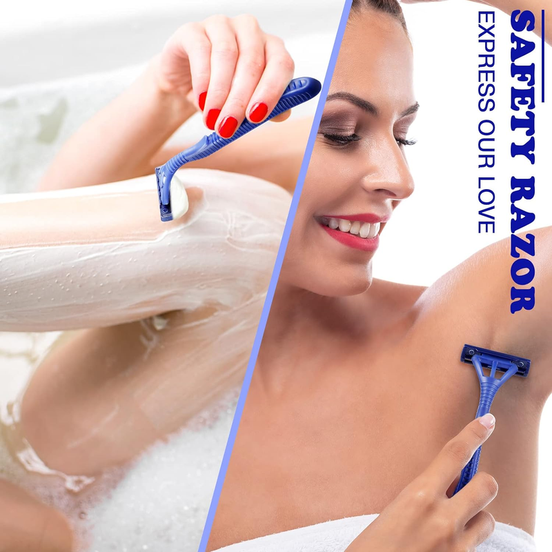 200 Pieces Disposable Razor Bulk for Men Individually Wrapped Twin Blades Shavin