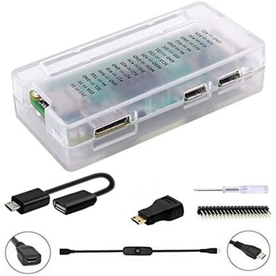 Pi Zero 2 W Case/Zero W Case, 7 in 1 Basic Starter Kit with 20Pin GPIO Header...