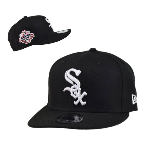 

Мужская бейсболка Snapback New Era Chicago White Sox 2003 ASG с боковой нашивкой 9Fifty, черная, Черный