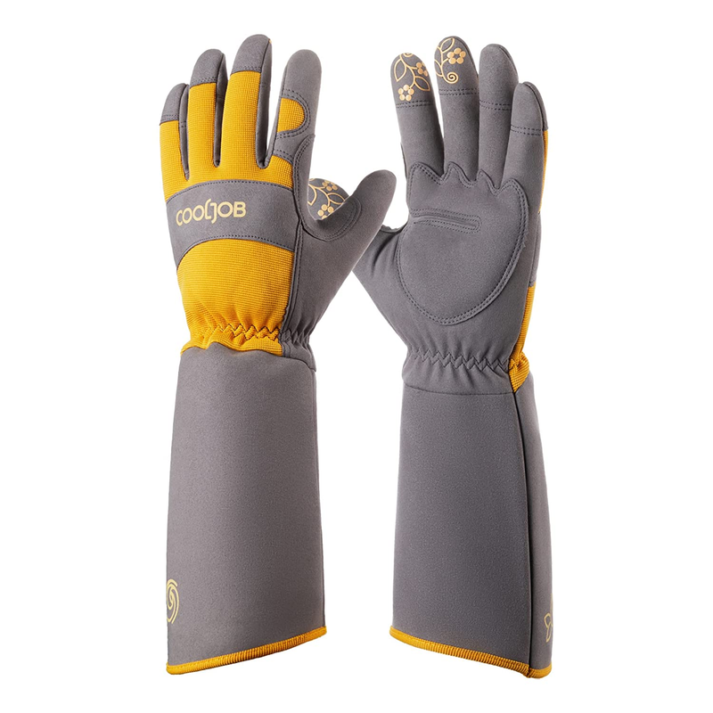 COOLJOB Rose Pruning Thorn Proof Gardening Gloves, Long Sleeve Puncture Proof Gl