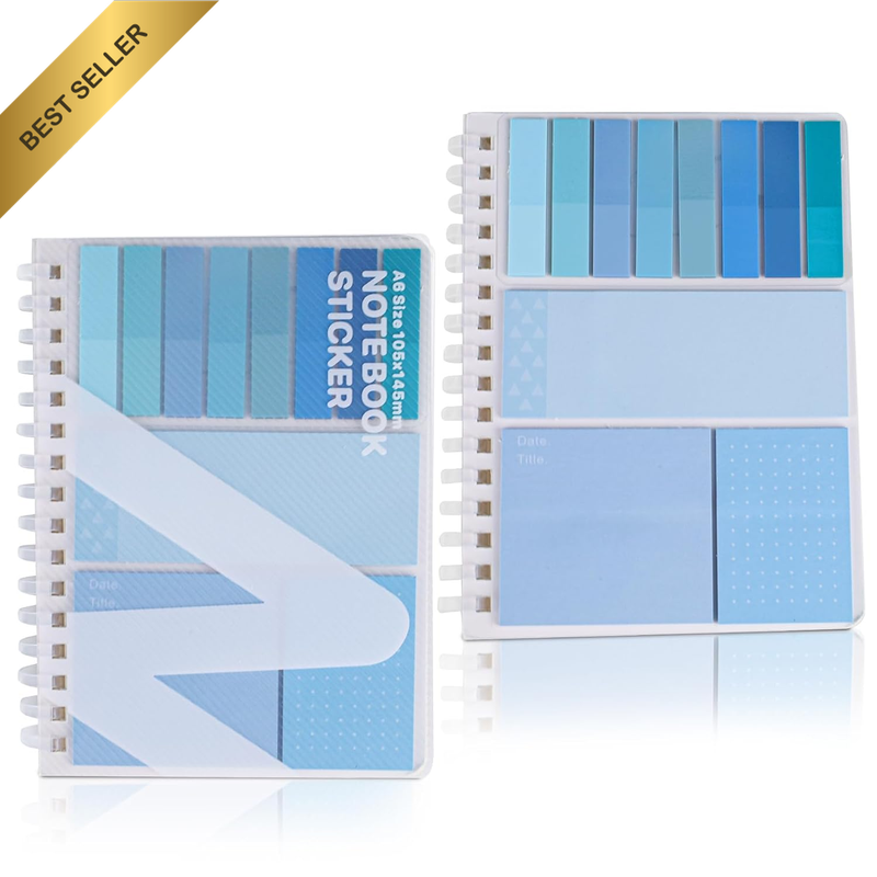 2 Pack Multi-Functional Sticky Note Set with Bible Tabs 440 Transparent Notes 12