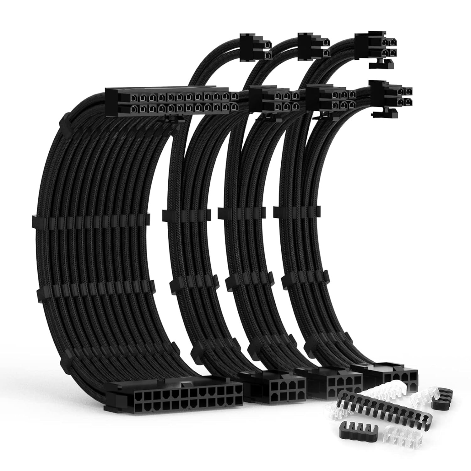 ABNO 1 PSU Cable Kit Two Sets of Cable Combs 30CM PC Sleeved for ATX Power