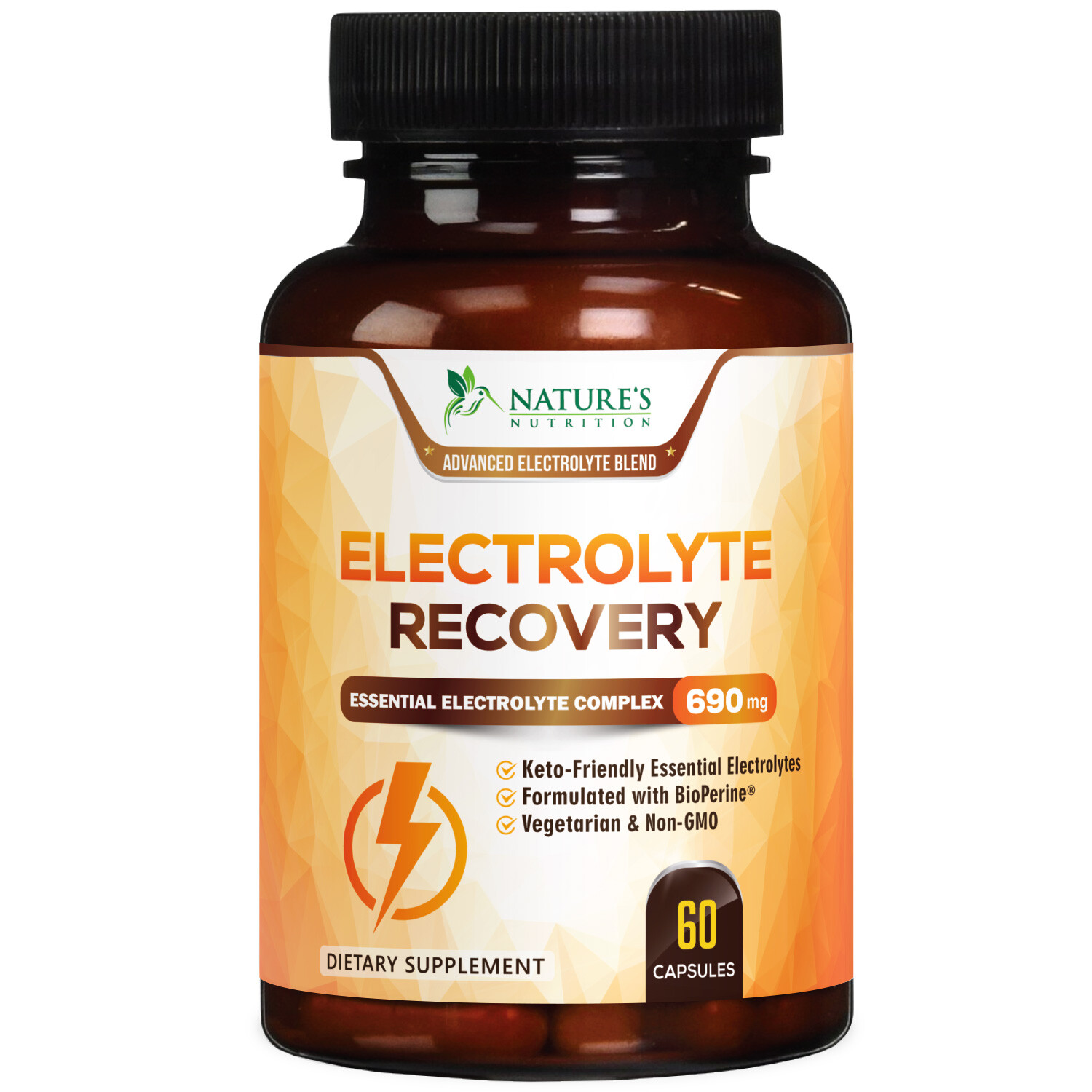 Electrolyte Supplement Hydration Pills w/Bioperine 690mg Replenish