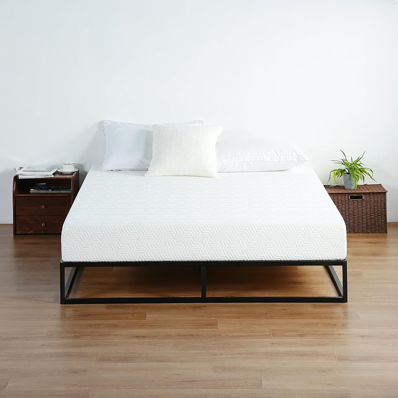 9 Inch Modern Metal Platform Bed Frame/Wooden Slats/Mattress Foundation/Wood Sla