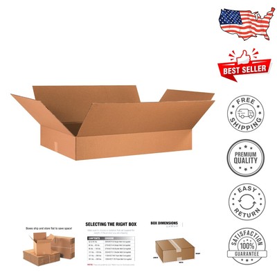 Durable Reusable 36x24x6 Flat Corrugated Boxes - Ideal for Business & Home