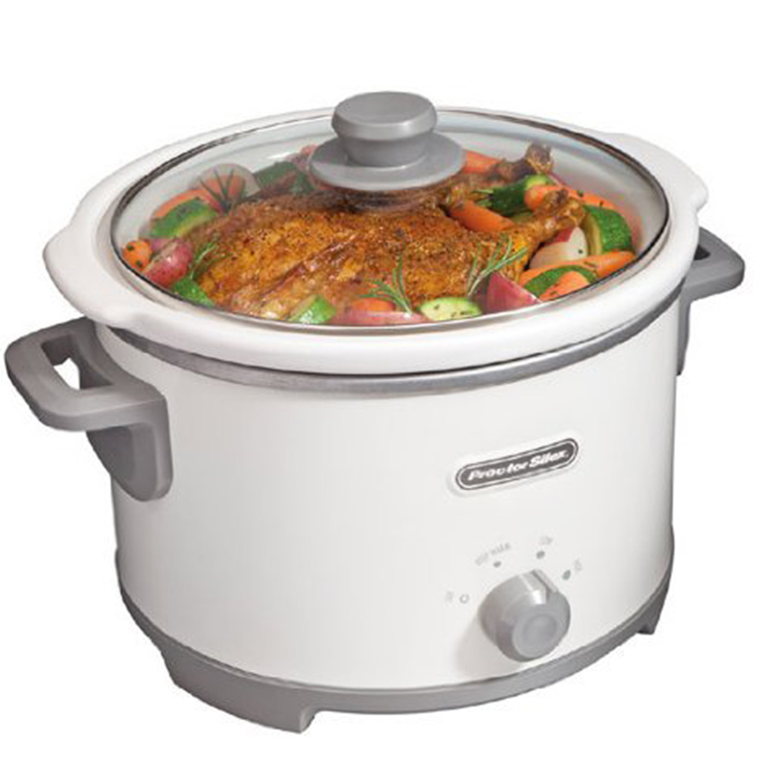 Slow Cooker Crock  Pot  4  Quart  White Portable