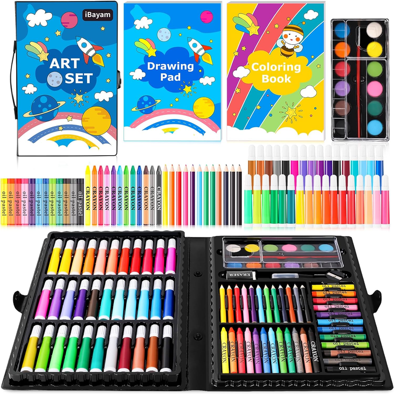 Ibayam Art Supplies, 149-Pack Drawing Kit Painting Art Set Art Kits Gifts Box, A
