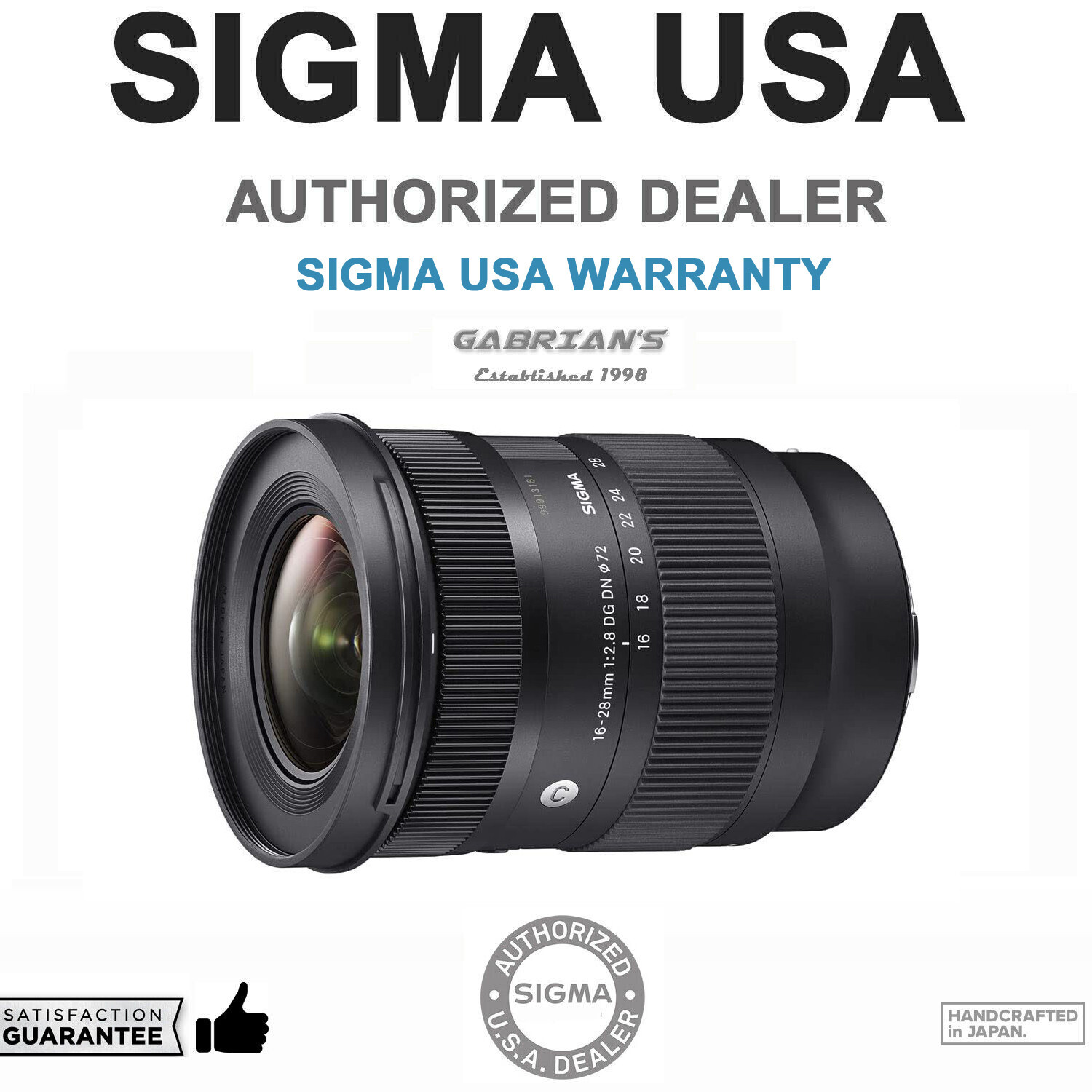 Sigma 16-28mm f/2.8 DG DN Contemporary Lens for Sony E. U.S.