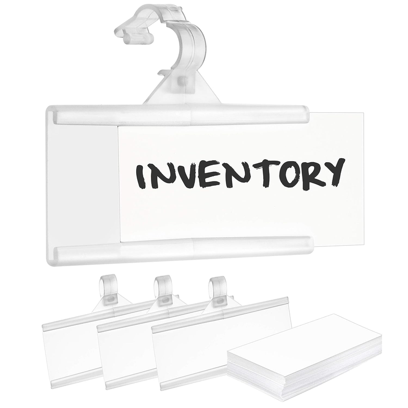100 Pzas Porta Etiquetas Estante Alambre Plastico Clip Soporte Precios 1-1/4x3