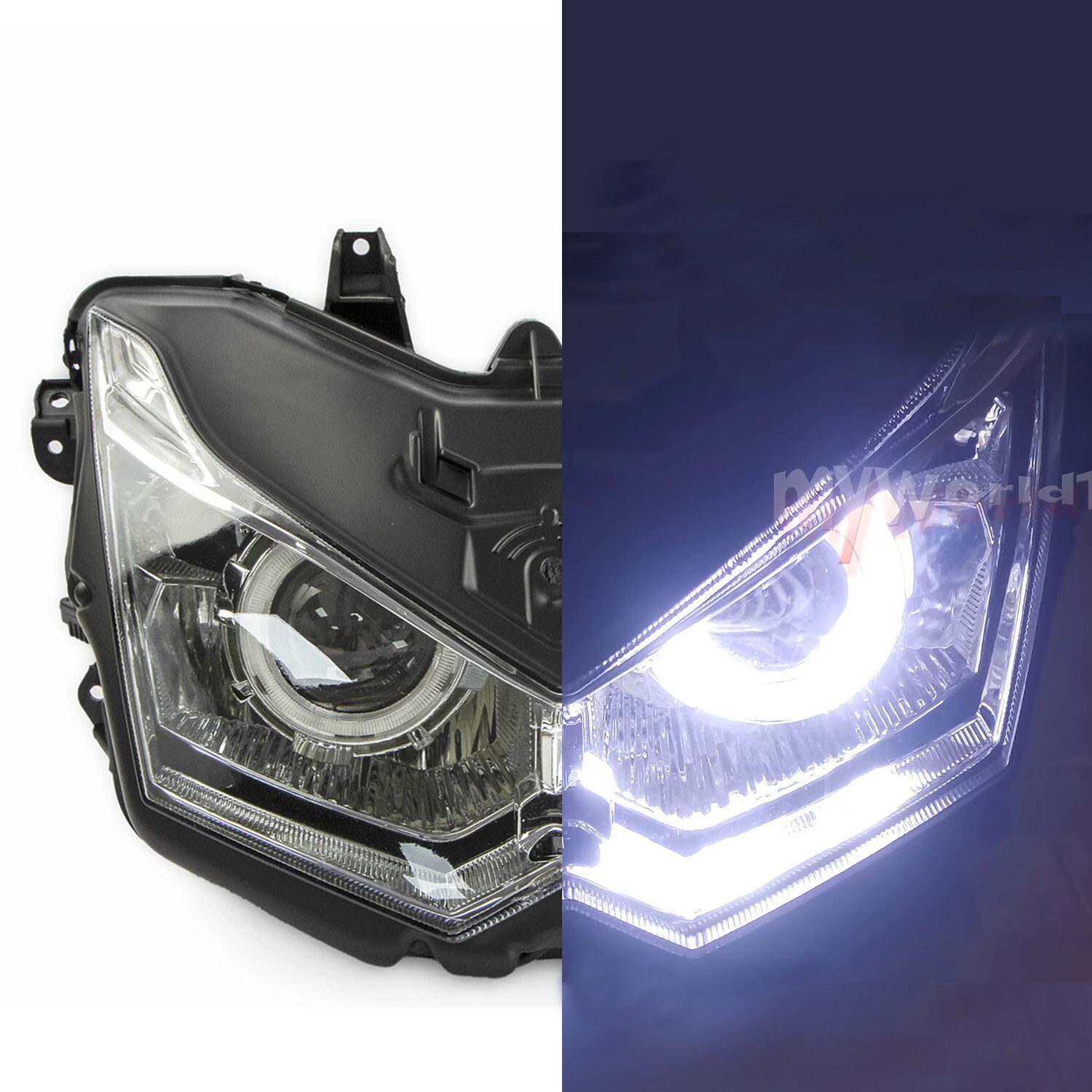 デビルアイ60×12 For Kawasaki Z800/250/Z300 Headlight Assembled HID White