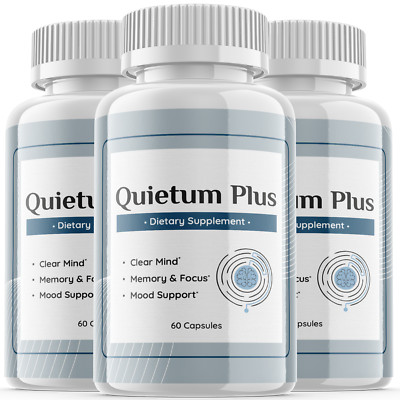 Quietum Plus Pills - Quietum Plus For Tinnitus & Healthy Ear Functioning -3 Pack