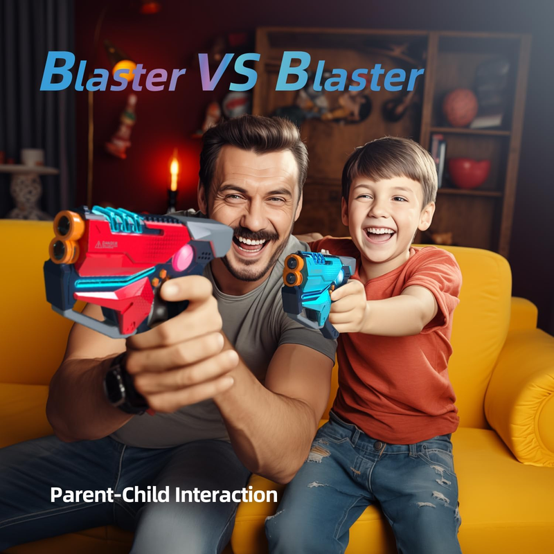 2 Pcs Lazer Tag Game with LED Score Display Vests for Kids,Teens & Adults Birthd