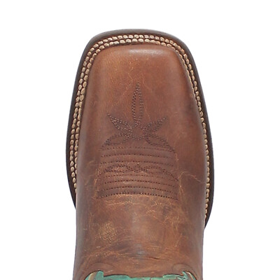 Pre-owned Dan Post Womens Babs Brown Leather Cowboy Boots