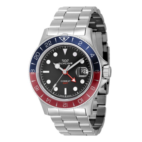 Мужские кварцевые часы Glycine Mens Combat Sub GMT 42 мм