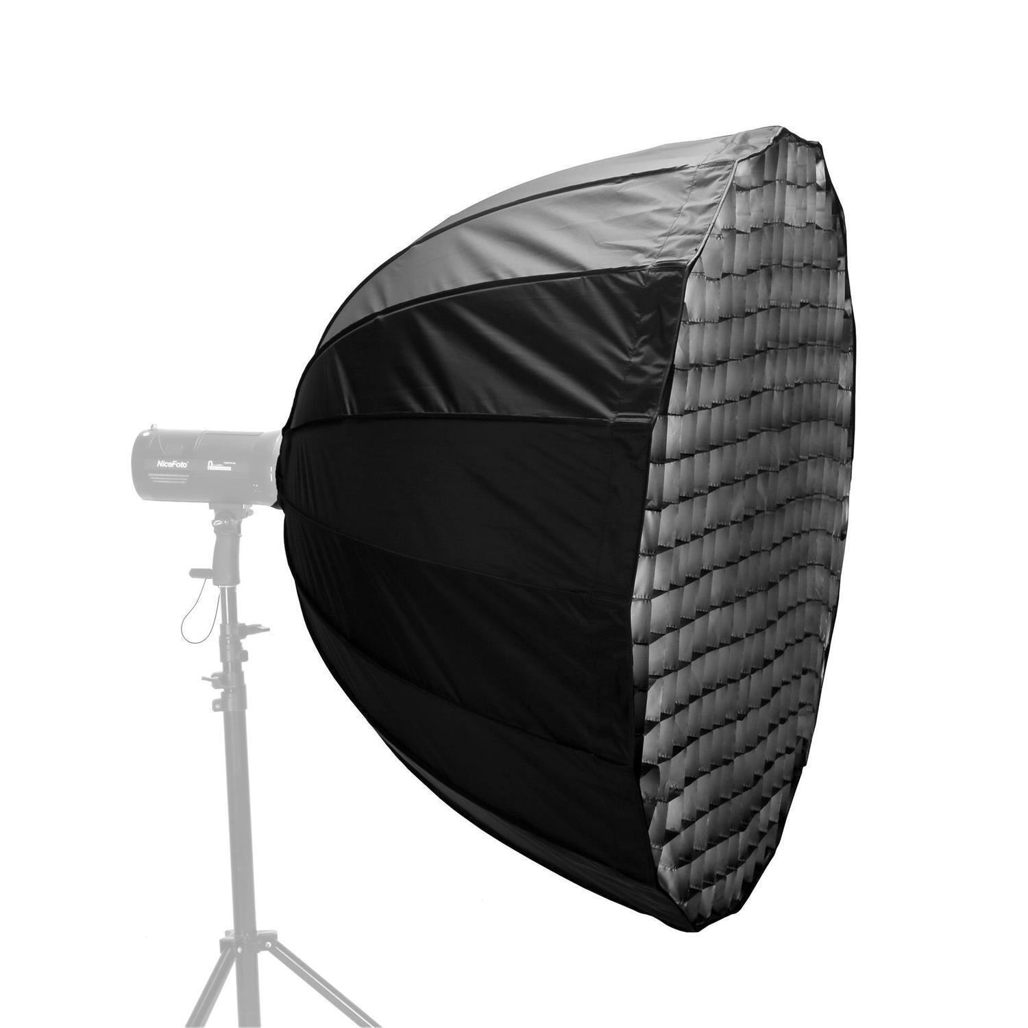 NICEFOTO Deep Parabol Softbox 120cm mit Wabe Parabox für Bowens
