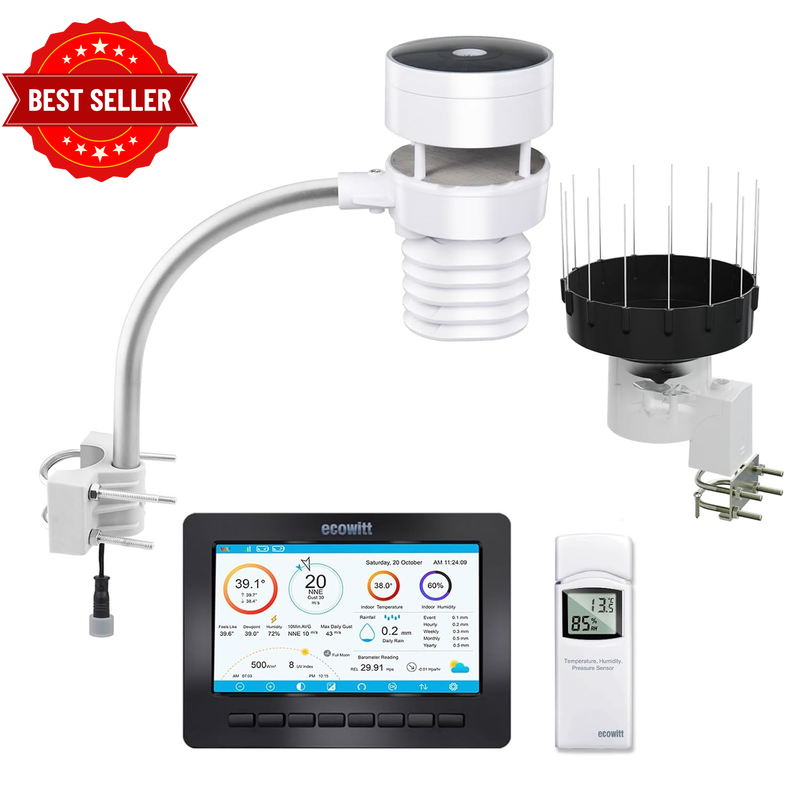 HP2553CH Weather Station Indoor Outdoor, Includes WS80 Outdoor Sensor Array, WH4