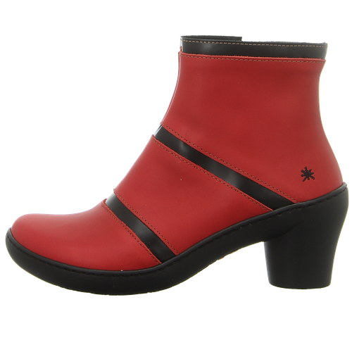 ART ART DAMEN STIEFELETTEN 1451 CARMIN-BLACK ROT 968140