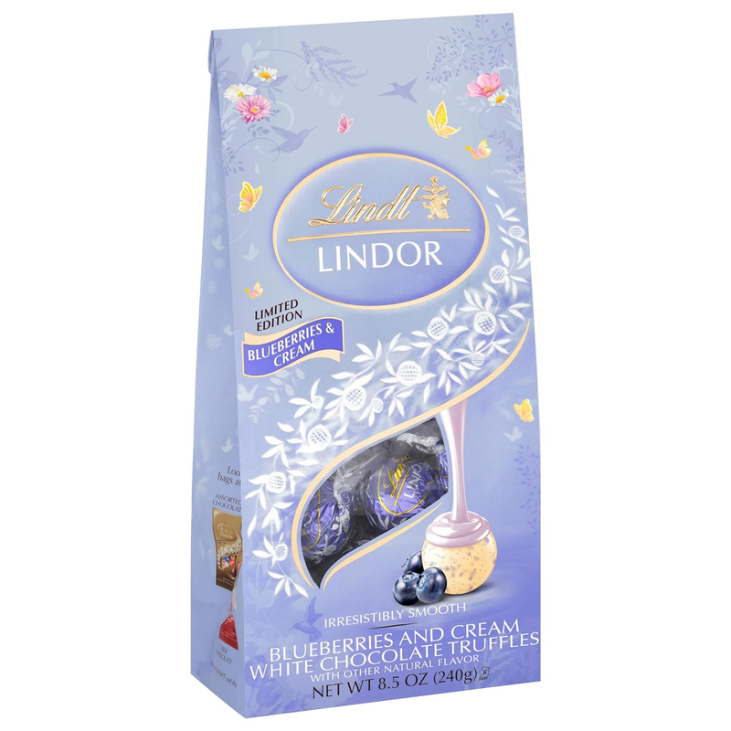 LINDOR Blueberries & Cream White Chocolate Candy Truffles, W