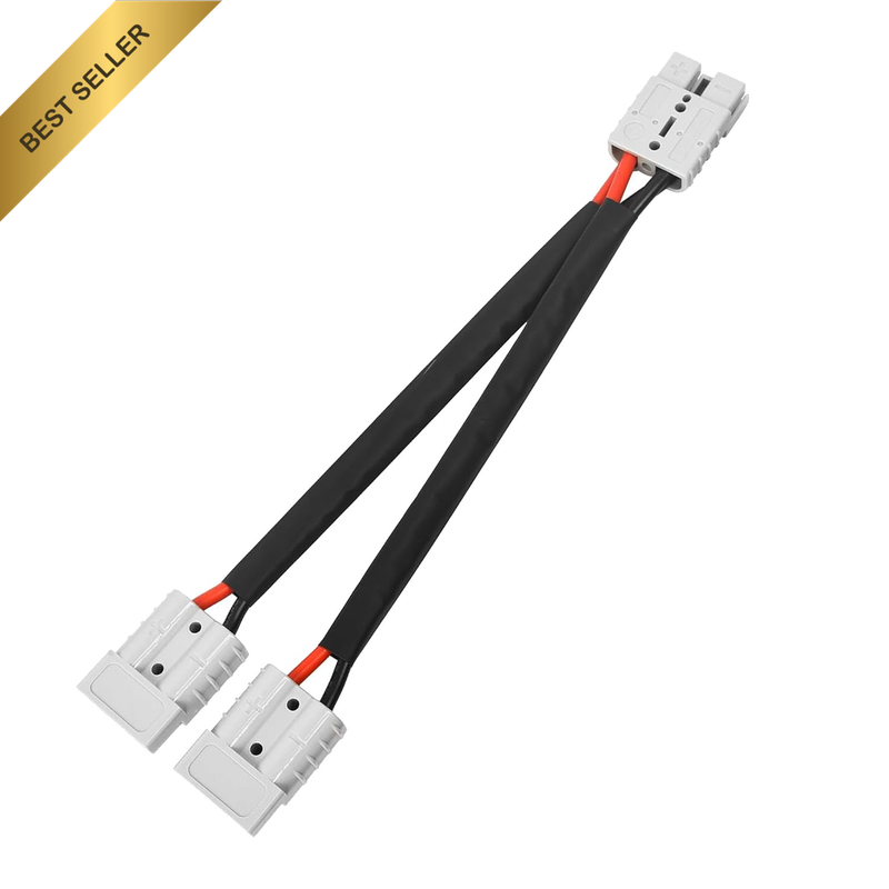 Anderson Plug Connector, 50 Amp Anderson Double Y Splitter Cable 1 to 2 Connecto