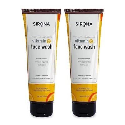Sirona Vitamin C Face Wash for Men & Women 125 ml (Pack of 2) Q000