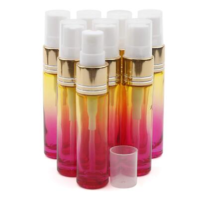 Ellbest 8Pcs 10ml Empty Spray Bottle Fine Mist Glass Yellow-Rose Yellow-rose 