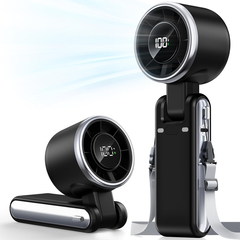 Portable Handheld Turbo Fan - 5 Gear High Speed 4000Mah Rechar...