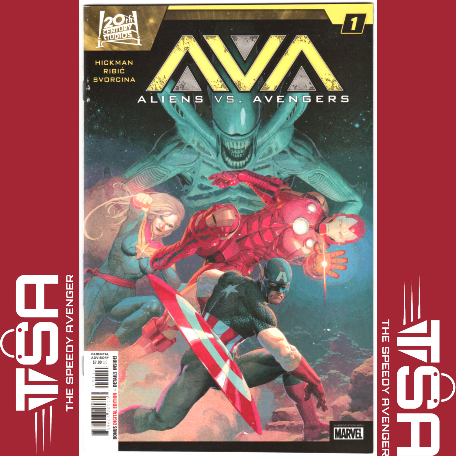 ALIENS VS AVENGERS #1 Esad Ribić Regular Cover A 2024 Marvel Comics First!