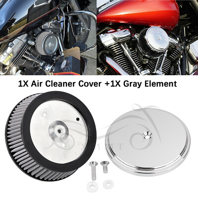 Smooth Air Cleaner Cover Element For Harley Dyna FXDWG Softail FXST Touring FLH