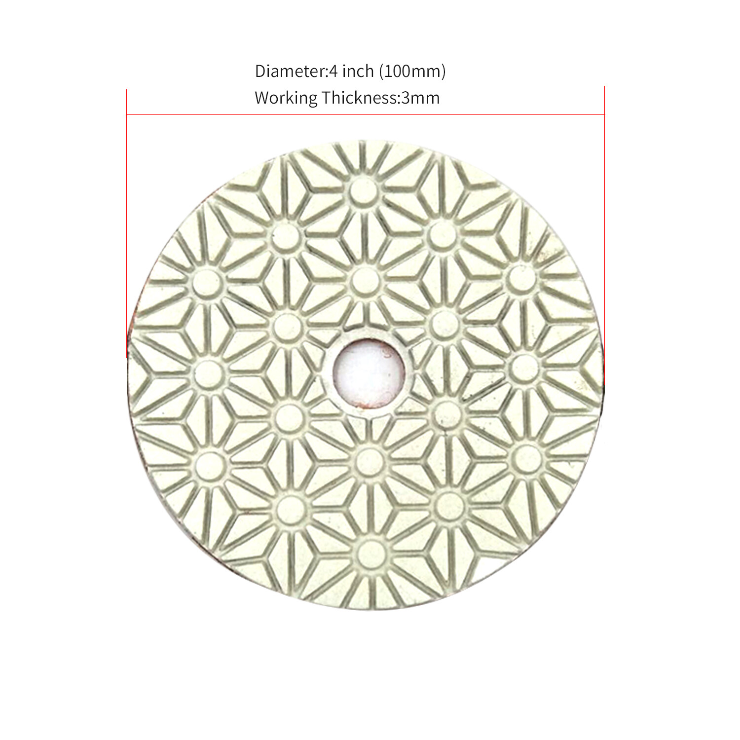 3PCS/Set 4-Inch 100mm Dry/wet 3-Step Polishing Pads Granite Polishing Tool Marbl