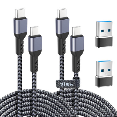 YISH USB C to USB C Charger Cable：65W USBC to C Charger Cable Fast Charge 3A Bra