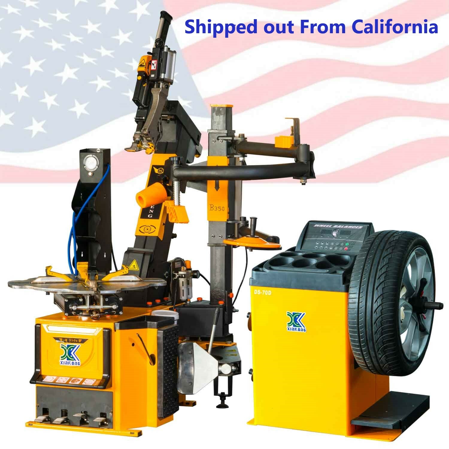 806b350h 70d Tire Changer Machine Combo Wheel Balancer Rim Clamp 15"28"