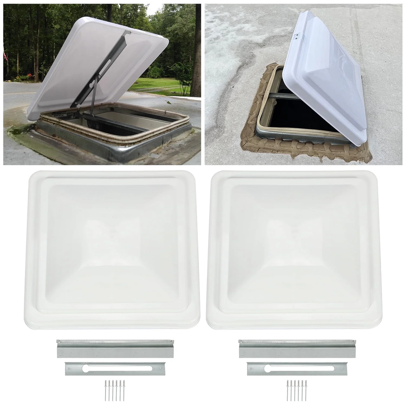  2 Pack Top Roof Vent Universal Cover Lid Replacement for Camper RV Trailer Ventline Motorhome 14