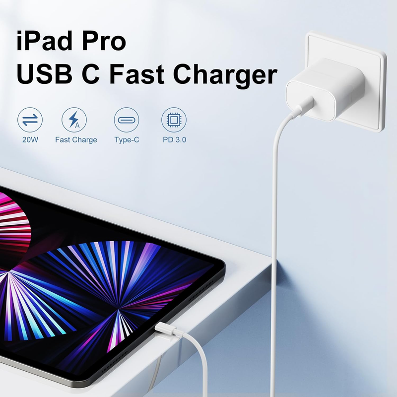 iPhone 17 15 16 Charger 10Ft with 20W USB C Charger Block,3-Pack 20W Fast Wall C