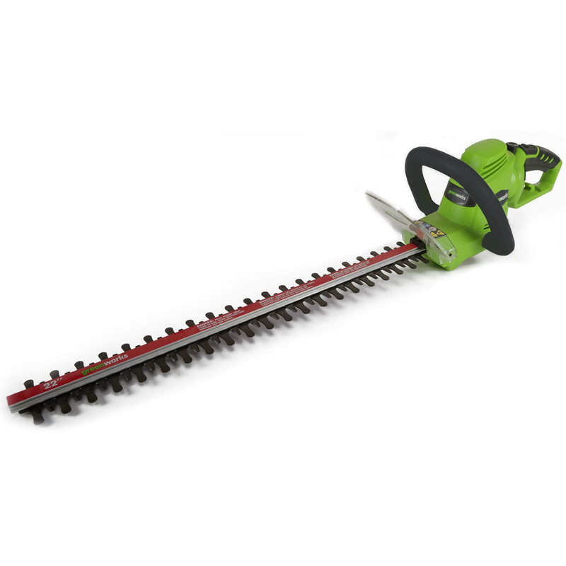 Electric Hedge Trimmer Corded 4 Amp Dual Action 22-Inch Steel Blades Lightweight