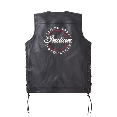 Pre-owned Indian Motorcycle Polaris Men's Western Vest, Black