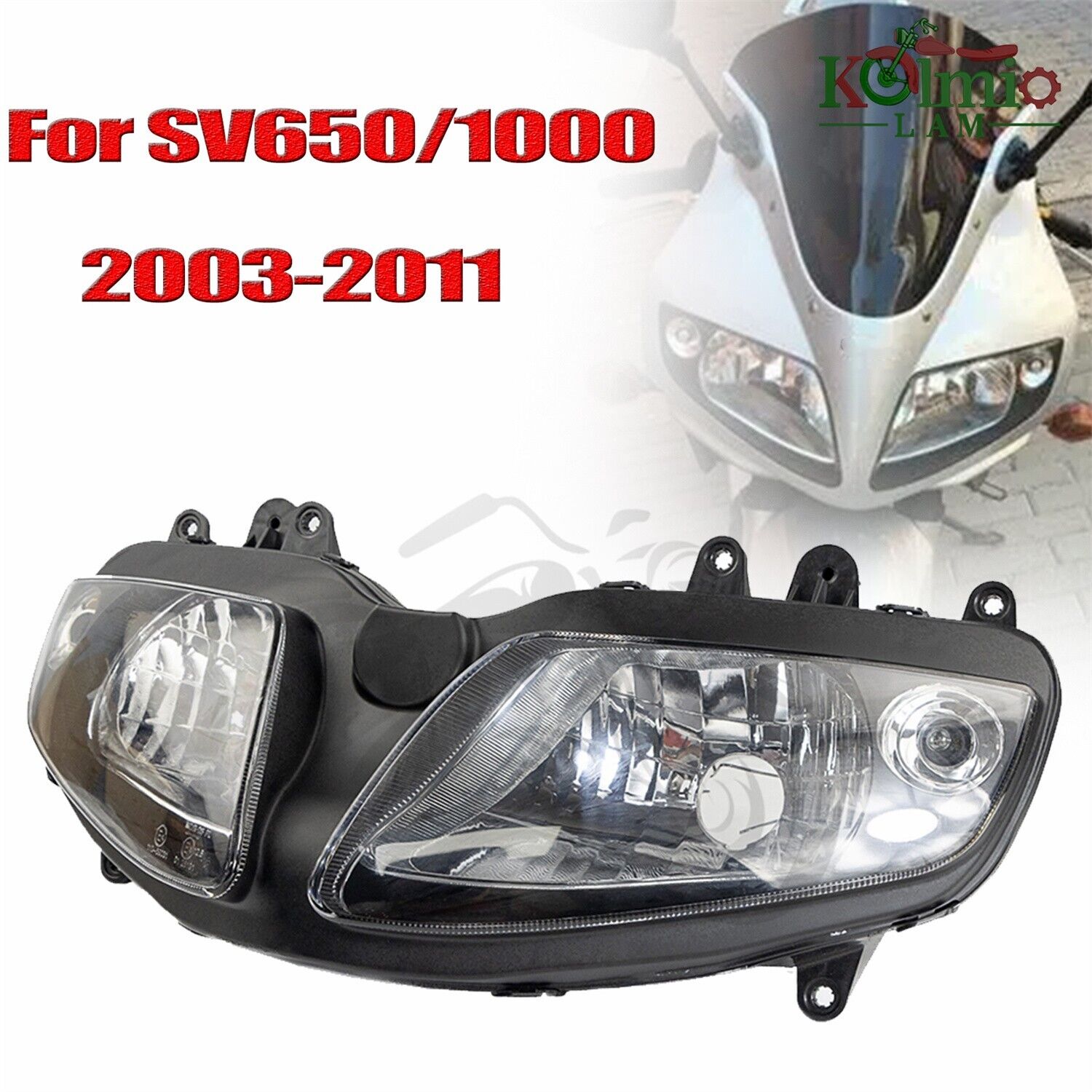 Fit for SUZUKI SV650 SV1000S 2003-2011 Motorcycle Headlight Assembly Headlamp 07 Fit for SUZUKI SV650 SV1000S 2003-2011 Motorcycle Headlight Assembly Headlamp 07