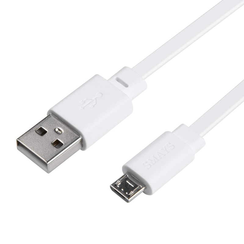 2-Pack 25Ft Flat Cable Compatible Wyze Cam Nest Cam Oculus Blink Security White