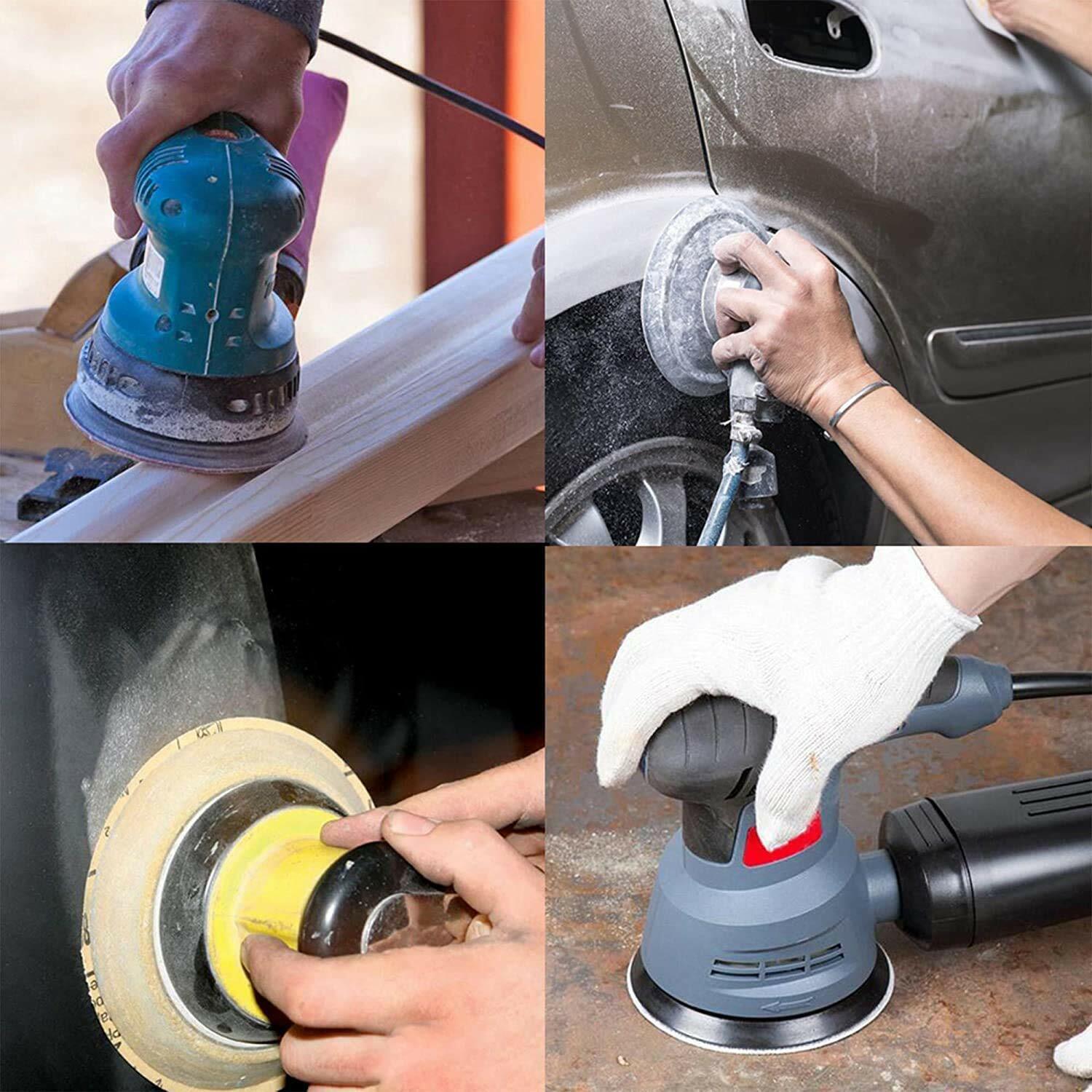 400-10000 Grit Wet Dry  Hook Loop Orbital Sander Paper Round Sanding Discs 5inch