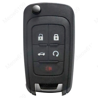 5-Button Remote Flip-Out Key Fob With Remote For Chevrolet Cruze Camaro Malibu