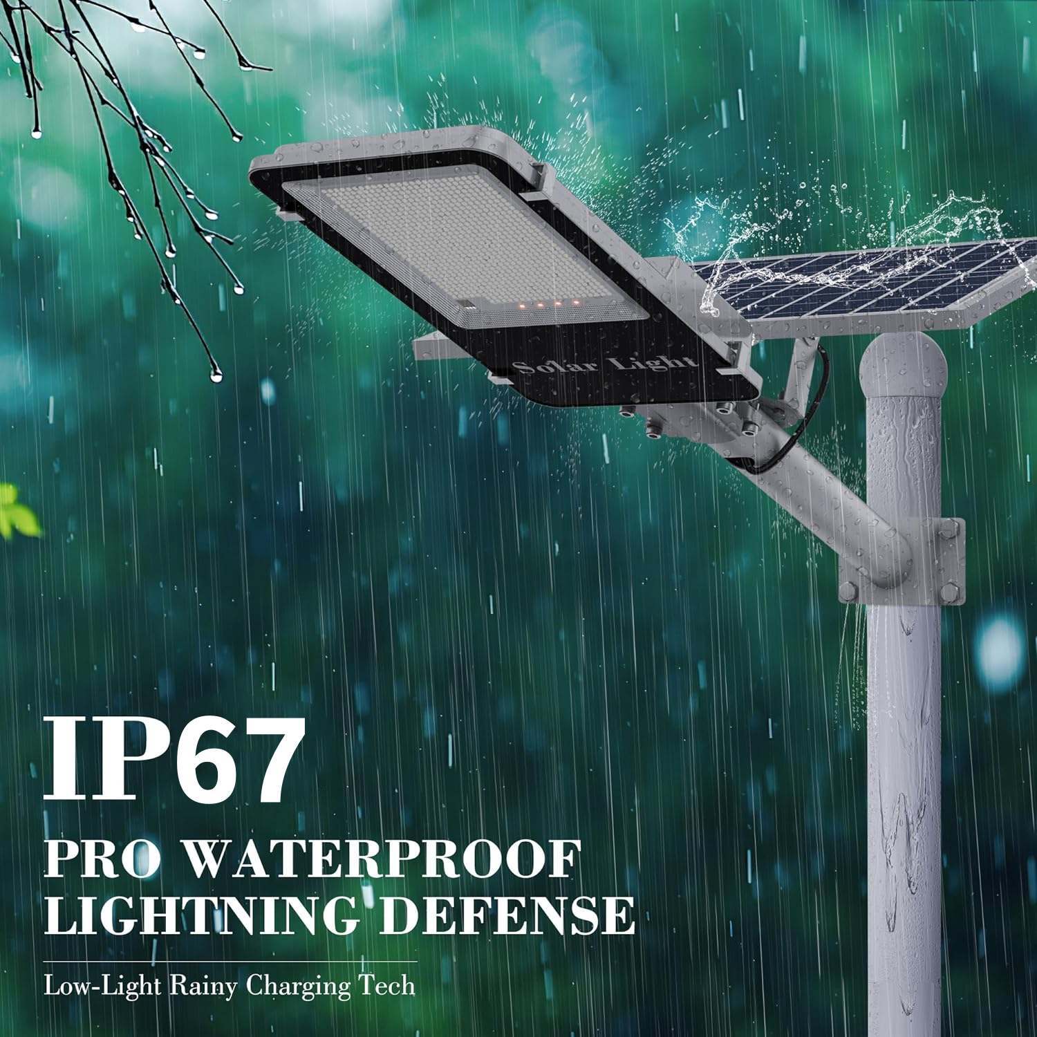 PFCTART 8000W Commercial Solar Street Lights Outdoor Dusk to Dawn Super Bright