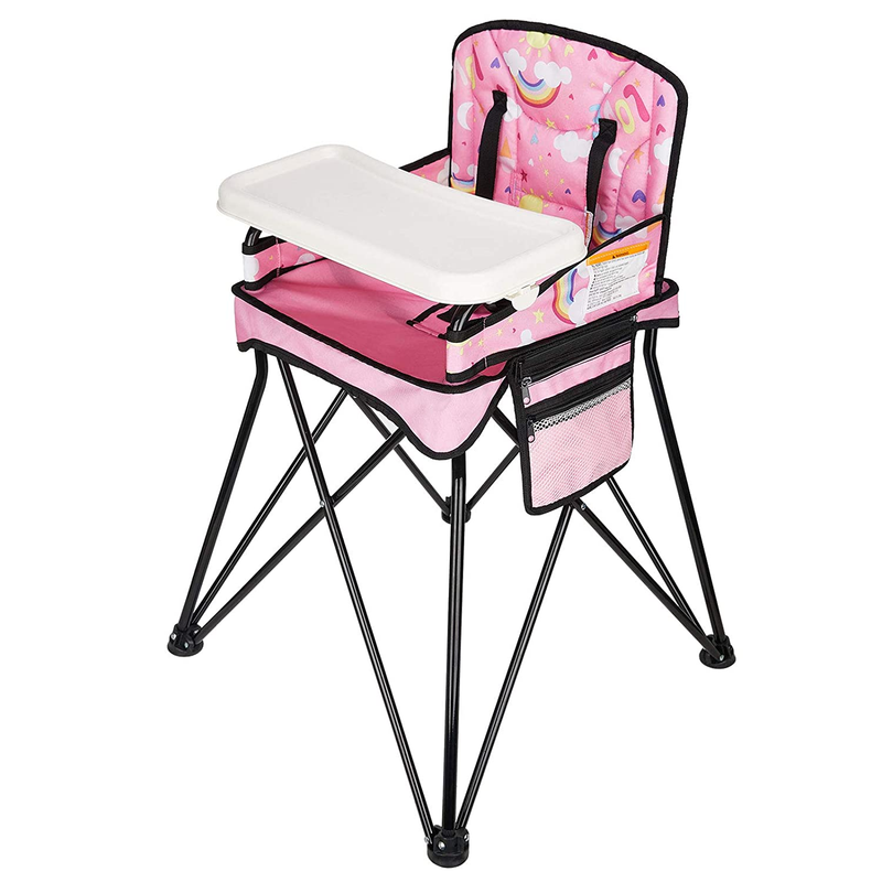 For Eating Feeding, Removable Tray, Compact Fold, Pink