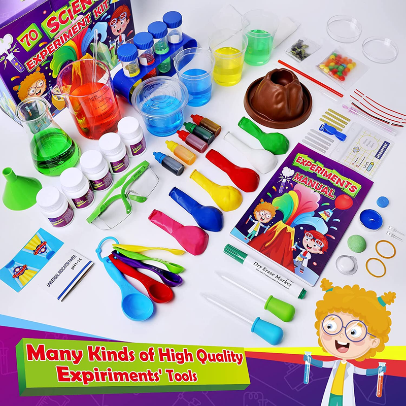 70 Lab Experiments Science Kits for Kids Age 4-6-8-12 Educational Scien